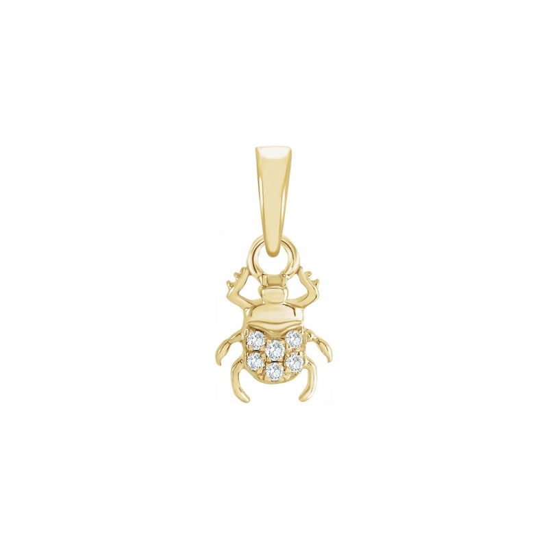Diamond Bettle Pendant (14K)