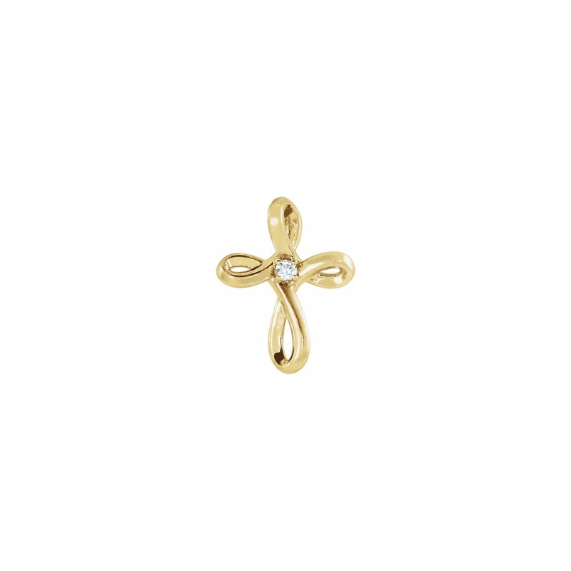 Diamond Incrusted Infinity Cross Pendant