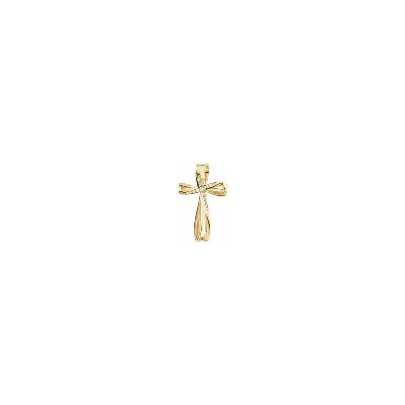Diamond Streamline Infinity Cross Pendant (14K)