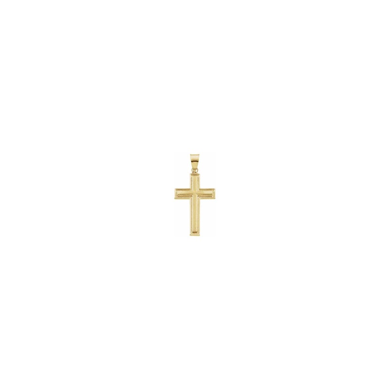 Lightweight Milgrain Cross Pendant (14K)
