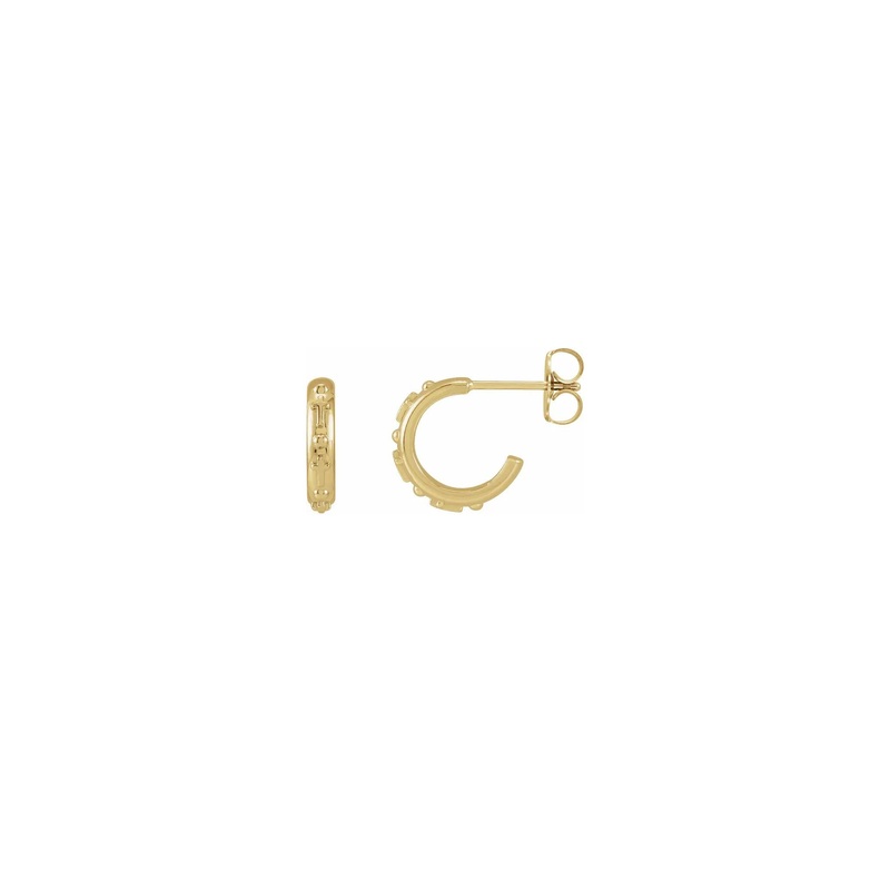 Rosary Hoop Earrings