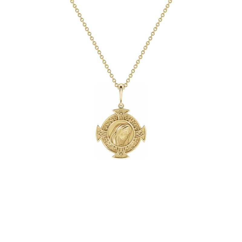 Virgin Mary Cross Necklace