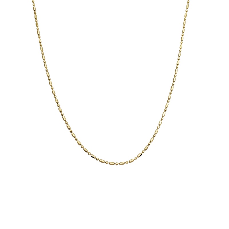 Bar Bead Necklace (14K)