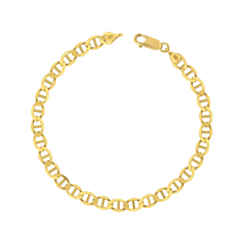 Flat Mariner Solid Bracelet (14K).