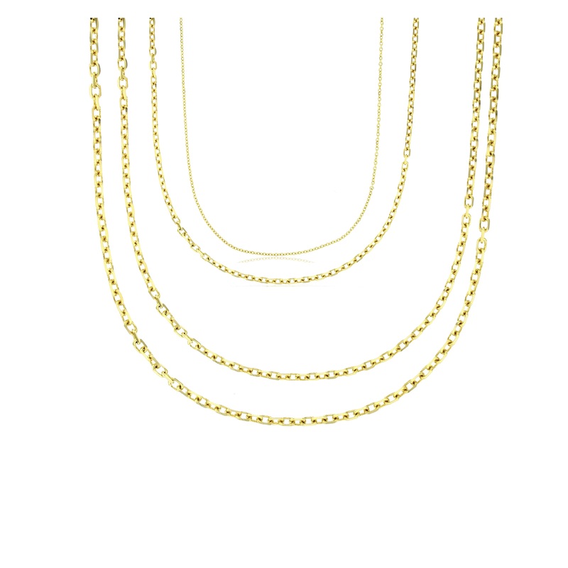 Lightweight Rolo Cable Chain (14K)