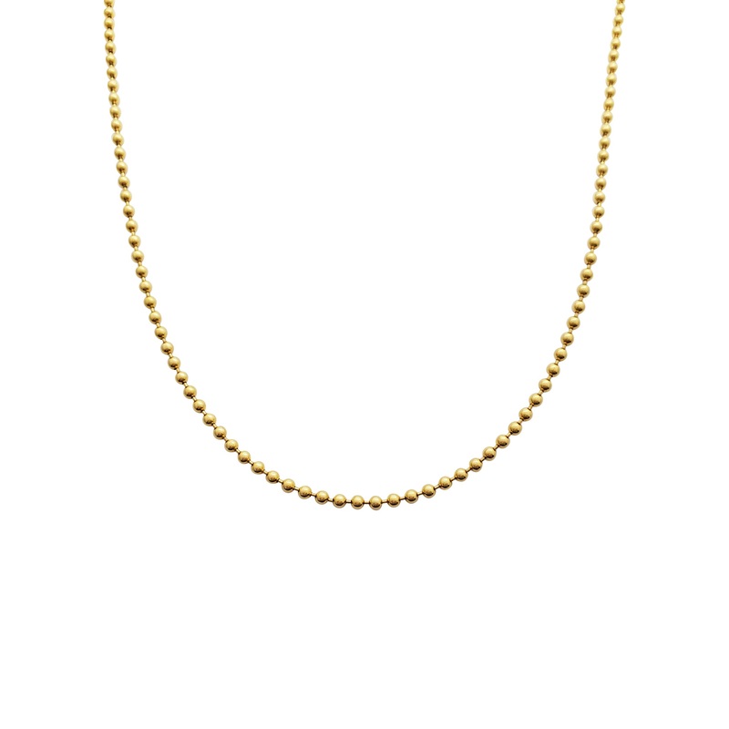 Plain Beads Necklace (14K)