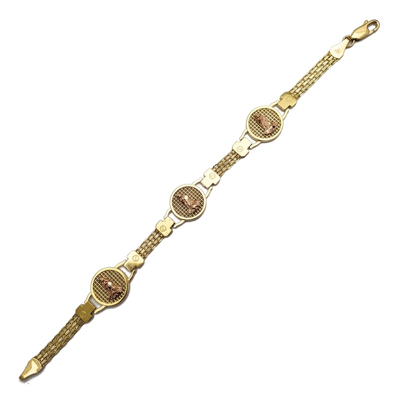 Virgin Mary Bismark Link Bracelet (14K)