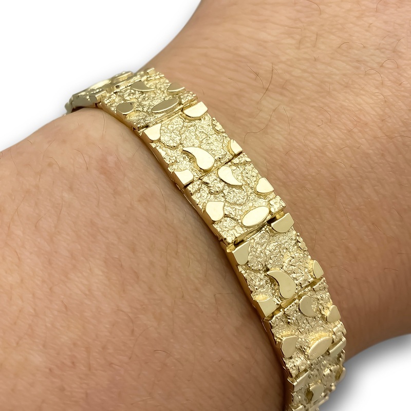 Square Nugget Bracelet (10K)