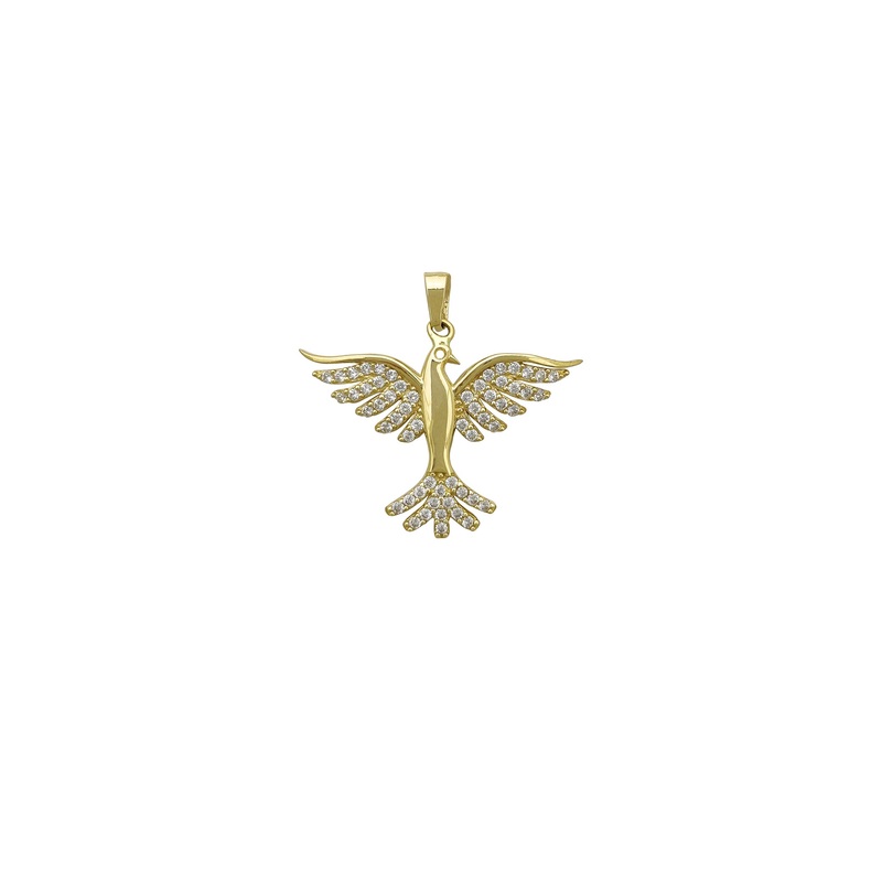 Zirconia Pigeon Pendant (14K)