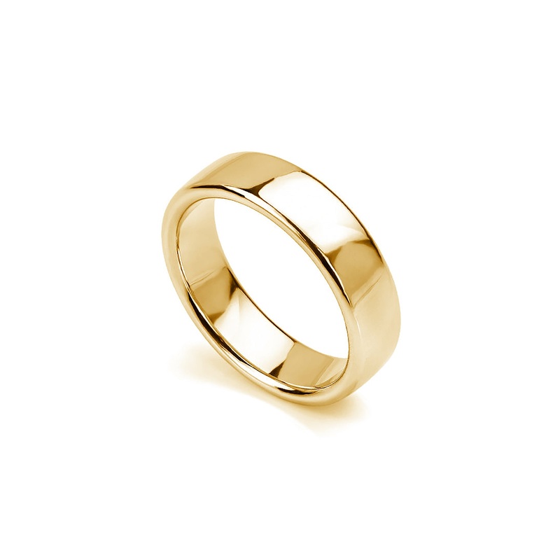 [5.8 mm] Solid Flat-Shank Wedding Band Ring (14K)