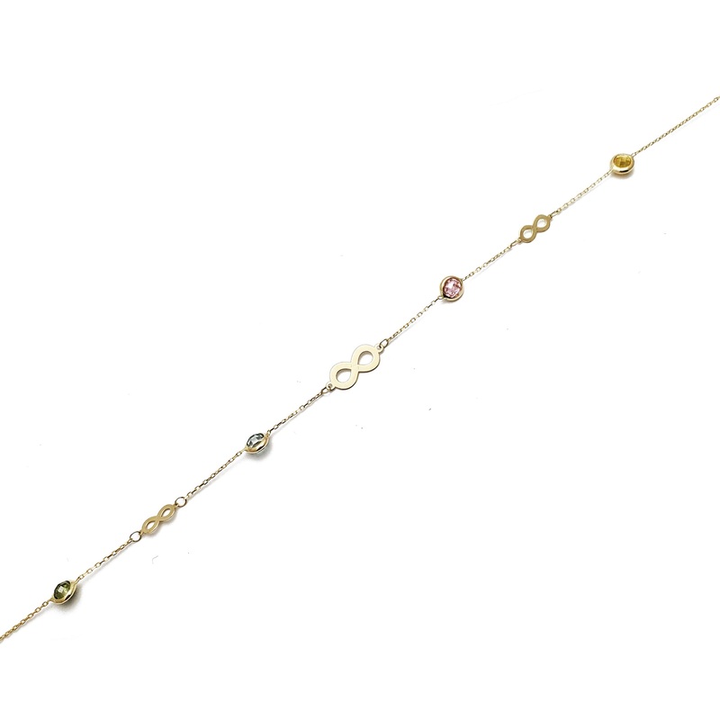 Infinity CZ Anklet (14K)