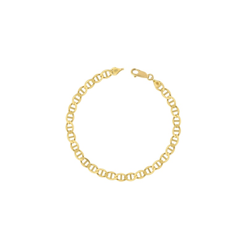 Solid Flat Mariner Anklet (14K)