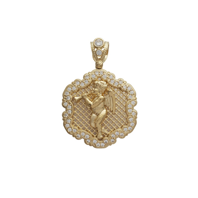 Zirconia Piper's Angel Pendant (14K)
