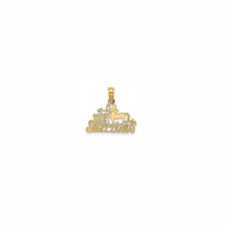 100% Sagittarius Pendant (14K)