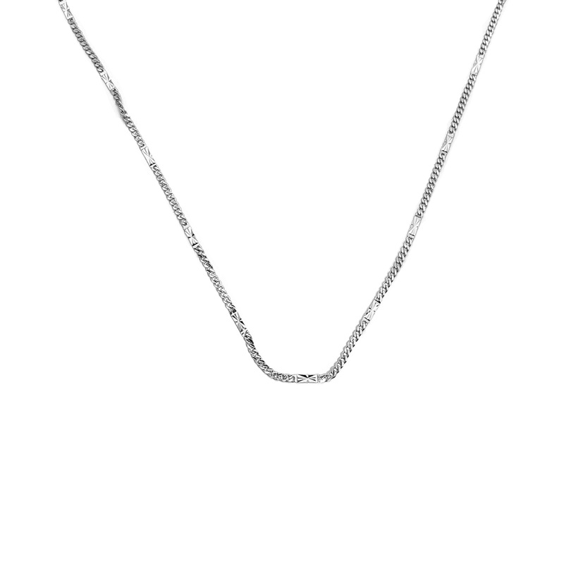 Diamond-Cut Curb Chain (Platinum)