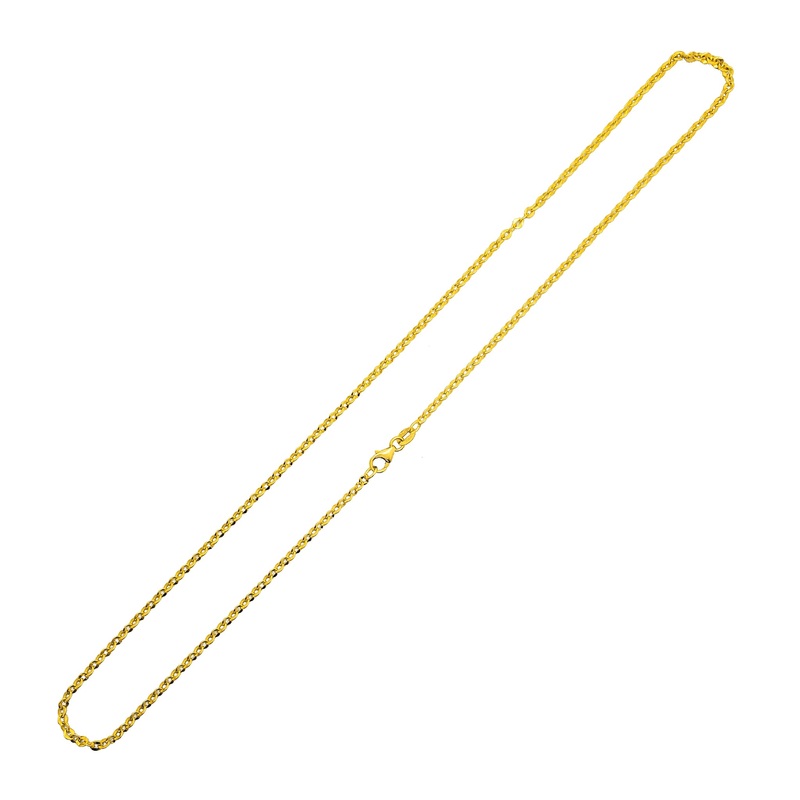 Diamond-cut Flat Cable Chain (14K)