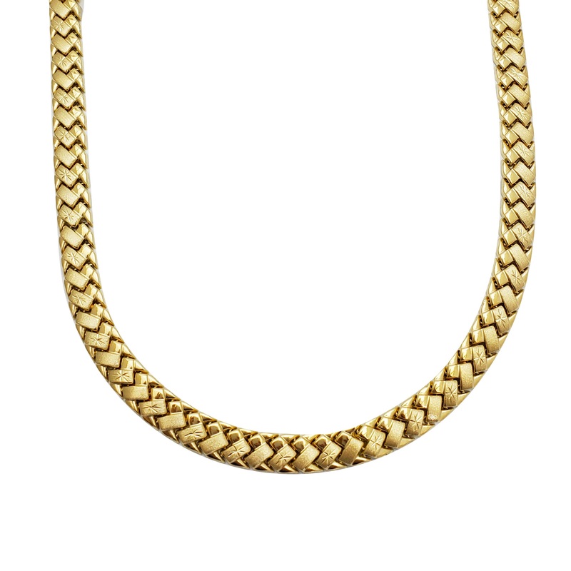 Fancy M-Link Necklace (14K)