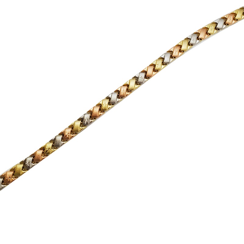 Tricolor Fancy Necklace (14K)
