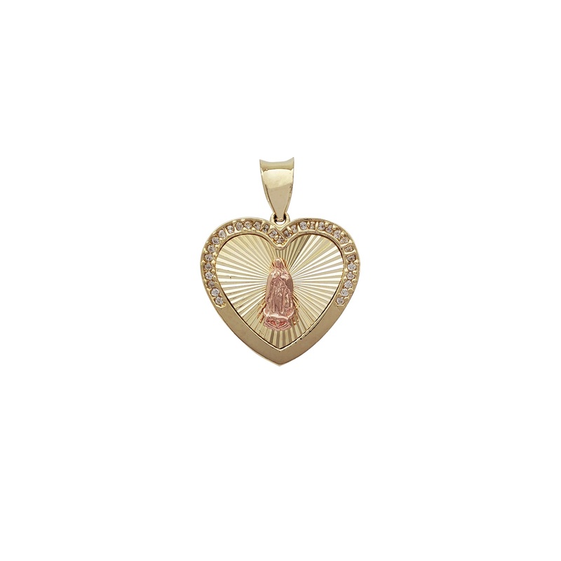 Zirconia Radiant Virgin Mary Pendant (14K)