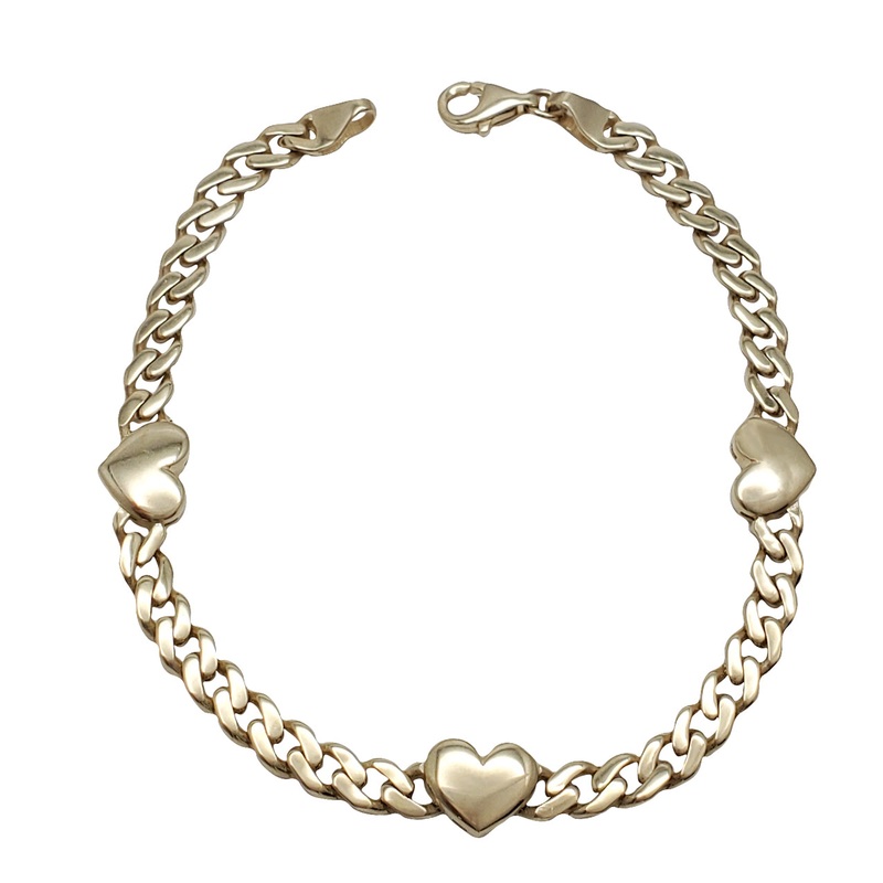 Plain Heart Fancy Bracelet (14K).