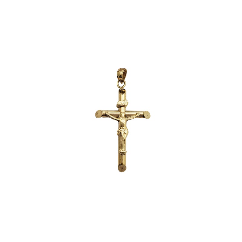 Tube Cross Crucifix Pendant (10K)