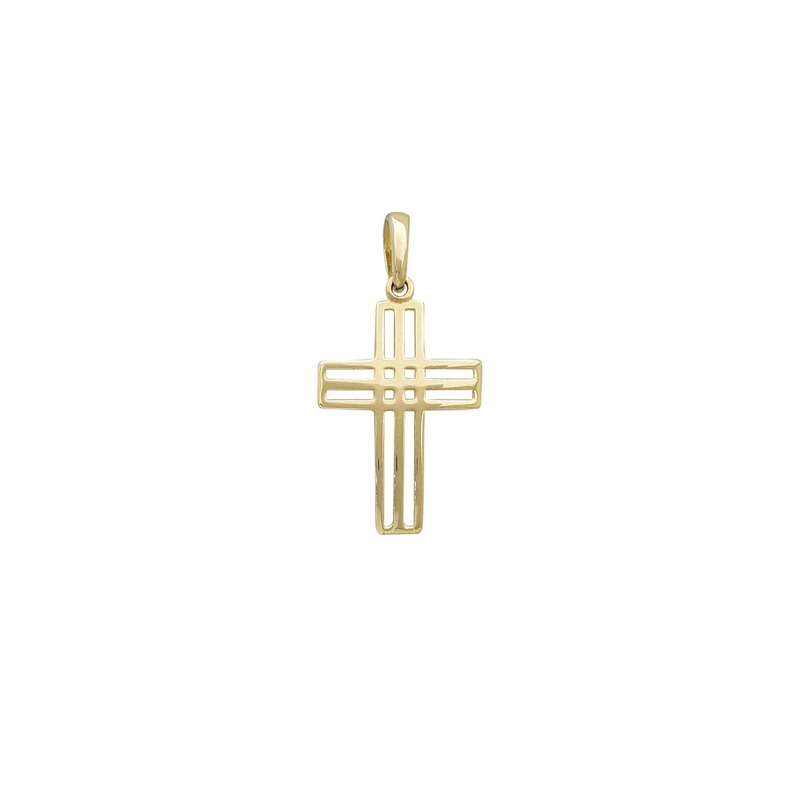 Bar Cross Pendant (14K)