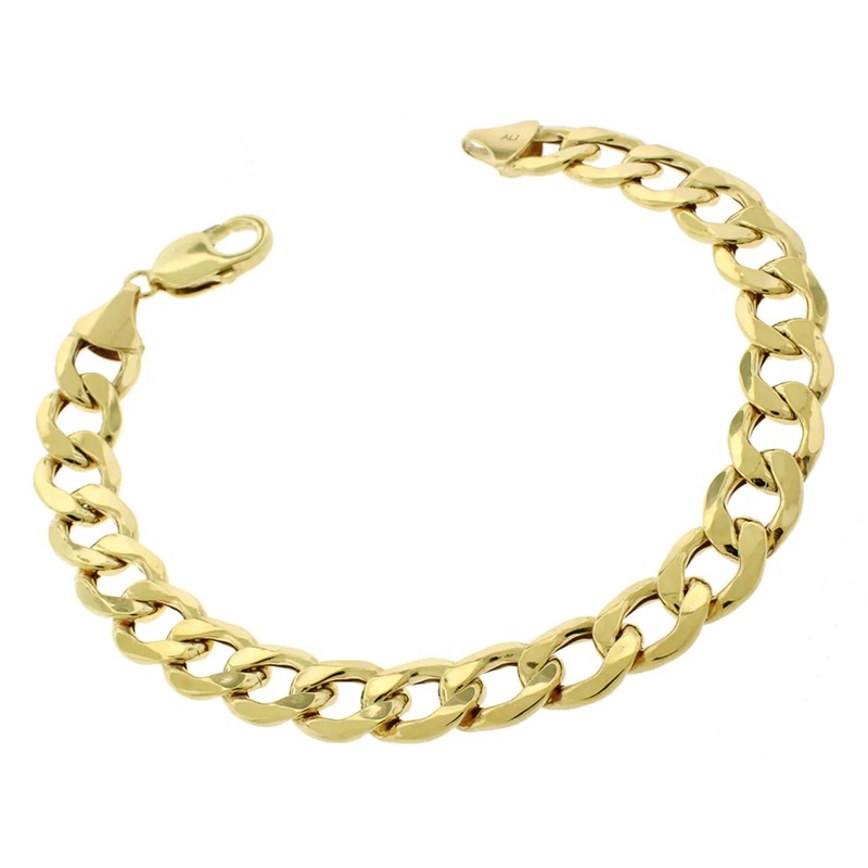 [Lightweight] Open Italian Cuban Ankle Bracelet (14K)