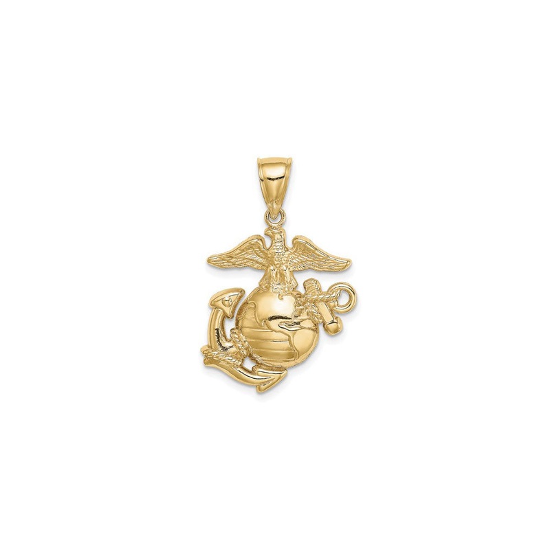 U.S. Marine Corps (Eagle, Globe, Anchor) Symbol Pendant (14K)