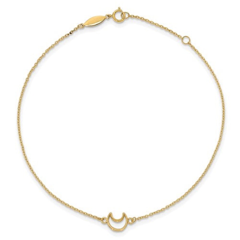 Moon Anklet Bracelet (14K).