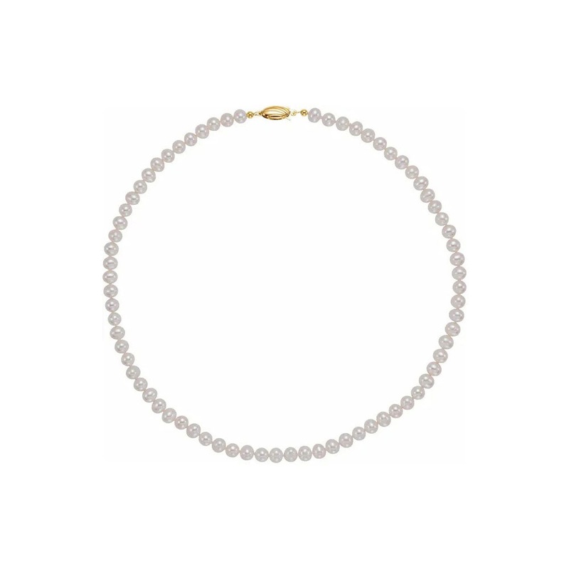Freshwater Cultured Pearl Necklace (14K)