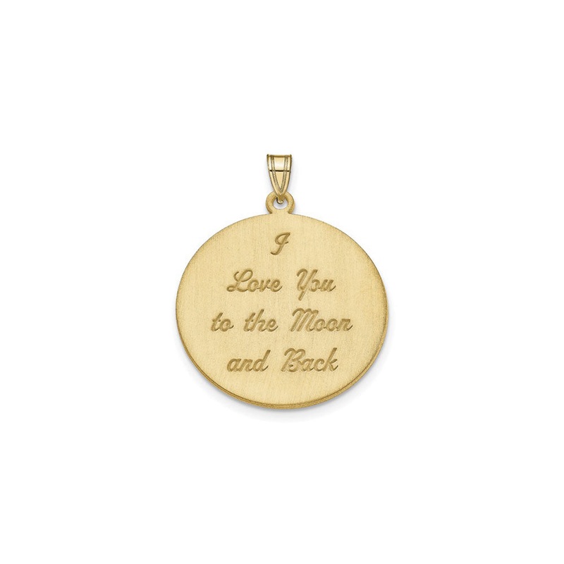 ''I Love You To The Moon-and-Back'' Disc Pendant