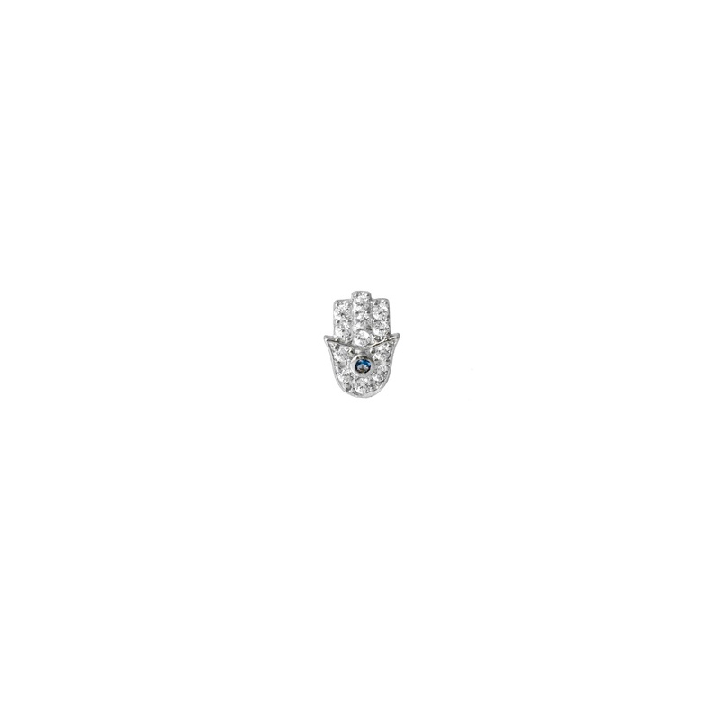 Zirconia Hamsa Hand Ear Piercing (14K)