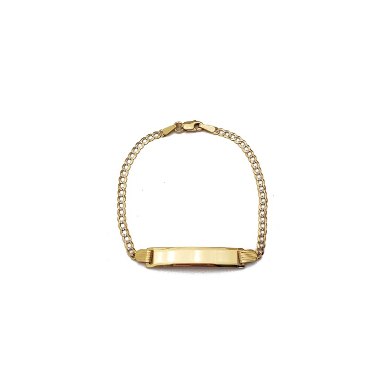 Two-Tone Italian Cuban ID Bracelet (14K)