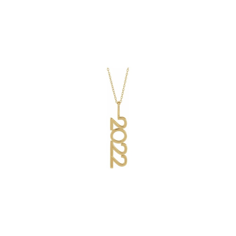2022 Graduation Year Necklace (14K)