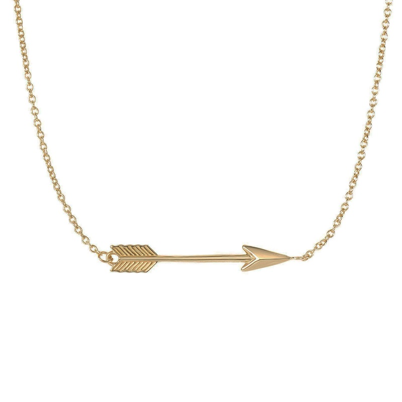 Arrow Horizontal Necklace (14K)