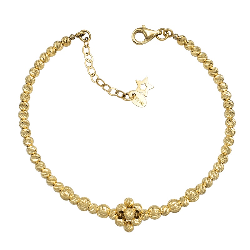 [Adjustable] Moon-cuts Bangle Bracelet (14K)