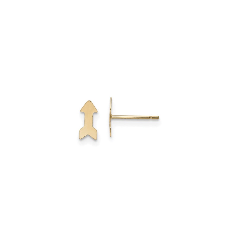 Arrow Friction Post Earrings (14K)