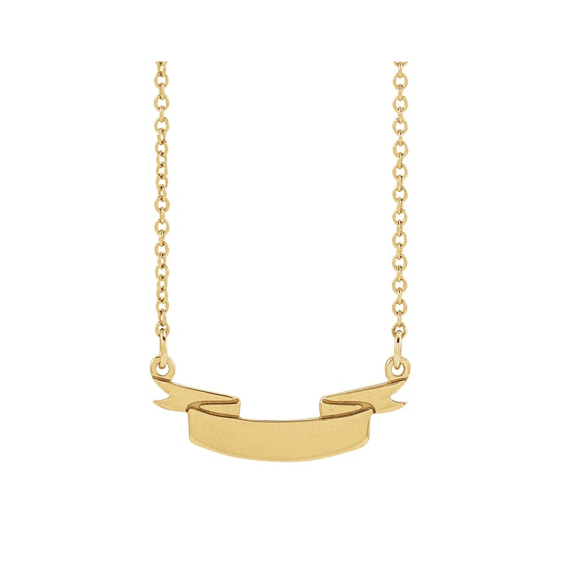 Engravable Achievement Ribbon Necklace