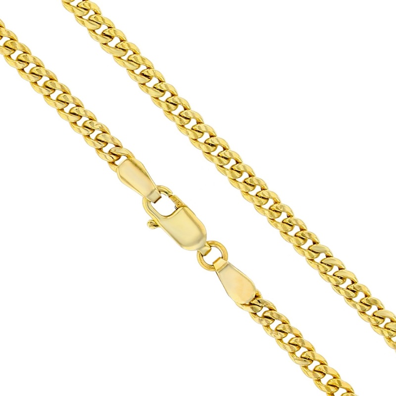 Hollow Miami Cuban Anklet Bracelet (10K).