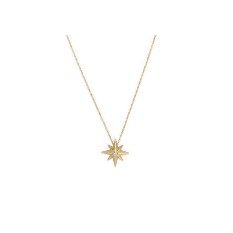 Diamond North Star Necklace (14K)