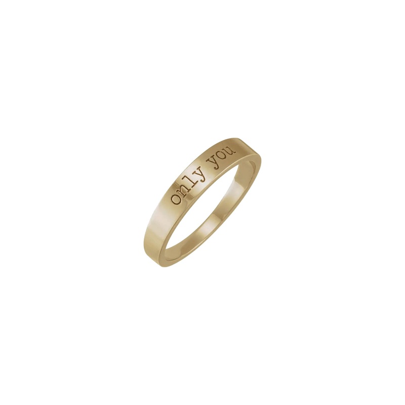 'only you' Engraved Stackable Ring