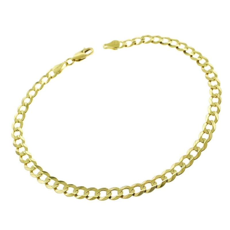 [Solid] Curb/Italian-Cuban Link Bracelet (10K)