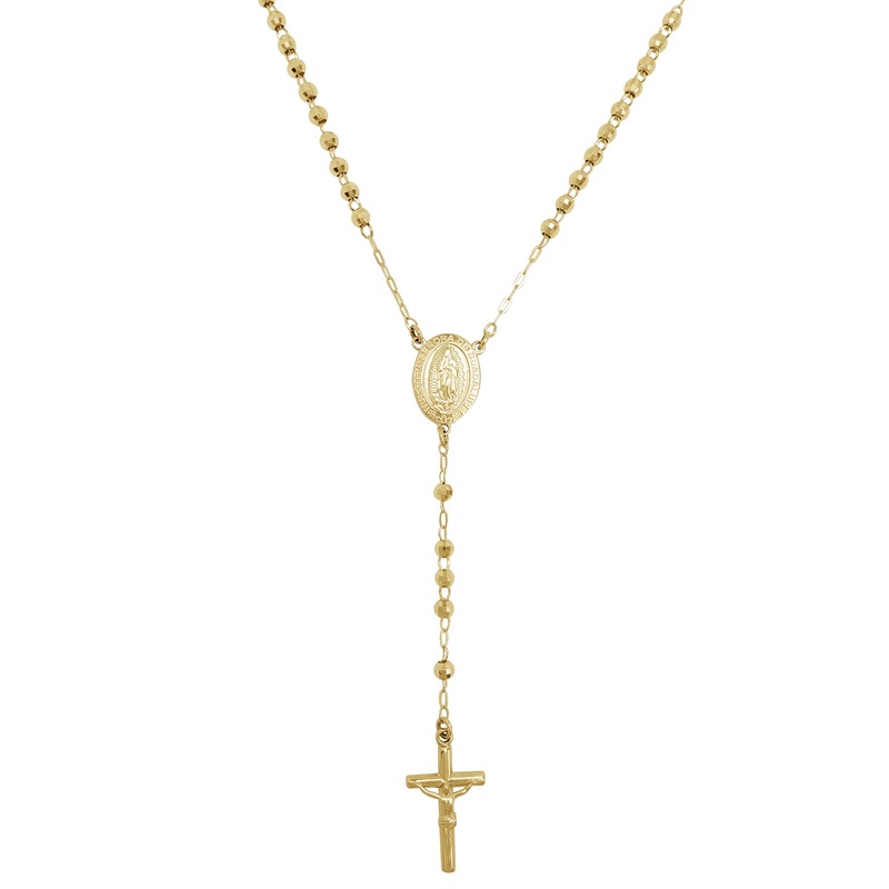 [Disco] Nuestra Seora Guadalupe Crucifix Rosary Necklace (14K)