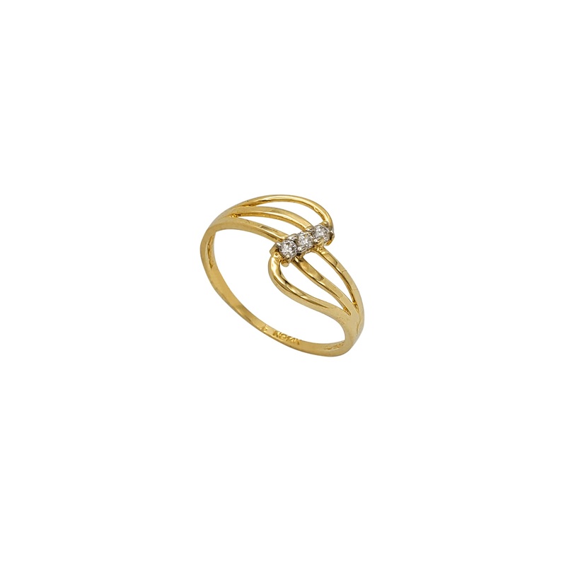 Zirconia Swift Outlined Ring (14K)