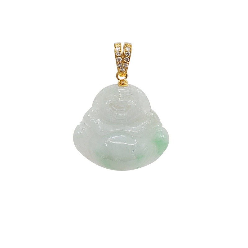 Diamond  Jade Pendant (14K)