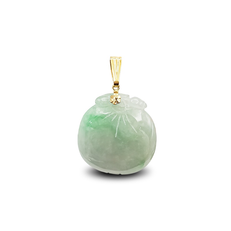 []  Jade Persimmon Fruit Pendant (14K)