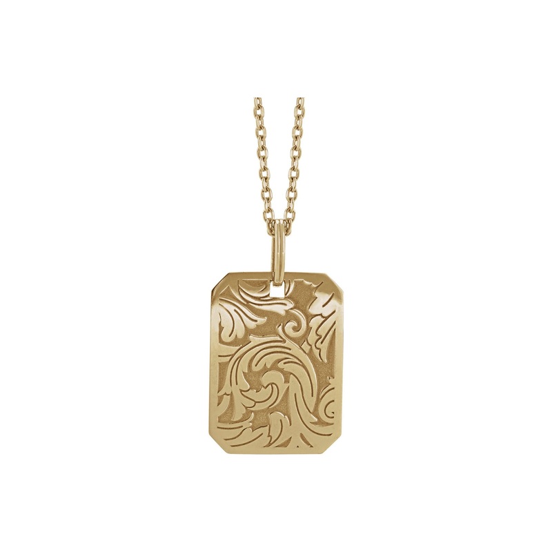 Springtime Dog Tag Necklace (14K)