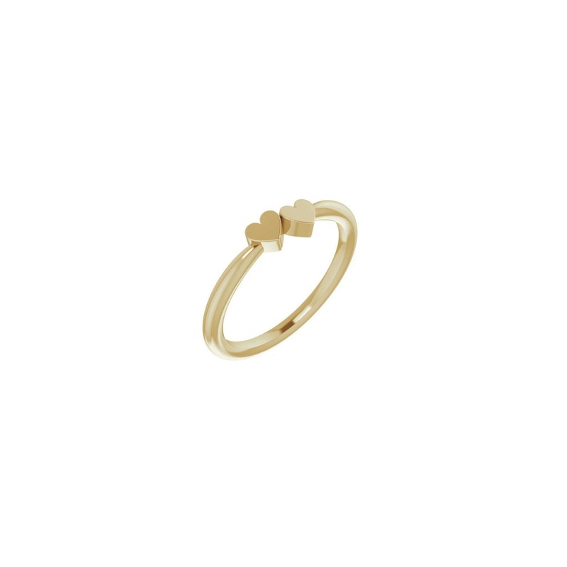2-Heart Engravable Ring
