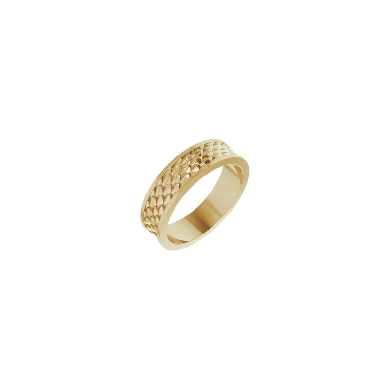 6 mm Scale Patterned Band (14K)
