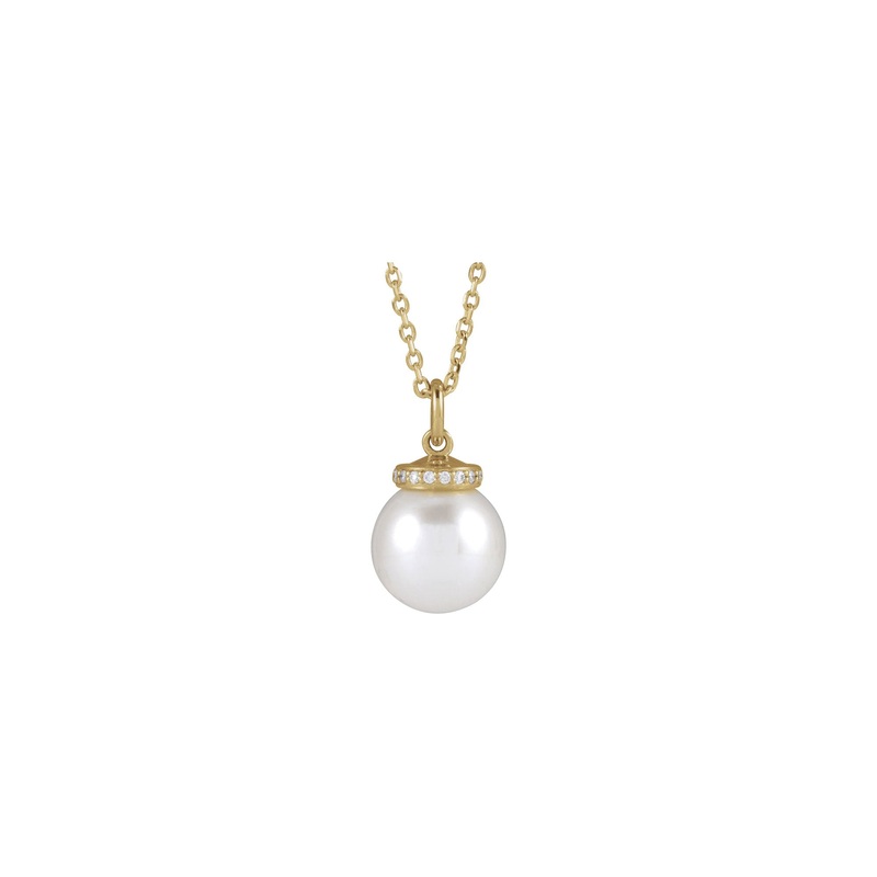 Akoya Pearl Diamond Necklace